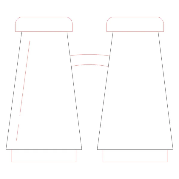 Illustrazione Vettoriale Icona Binoculare — Vettoriale Stock