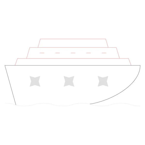 Yacht Boot Web Vektor Symbol — Stockvektor