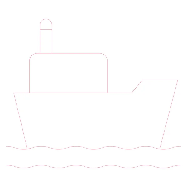 Meer Und Meereslinie Detailliertes Symbol Npat — Stockvektor