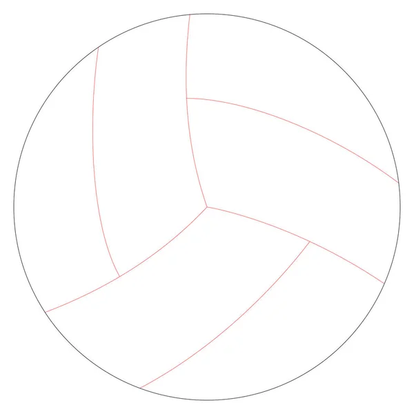 Значок Лінії Океану Моря Волейболу — стоковий вектор