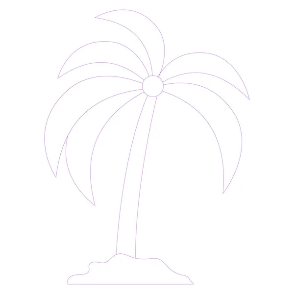 Illustration Vectorielle Icône Palmier — Image vectorielle