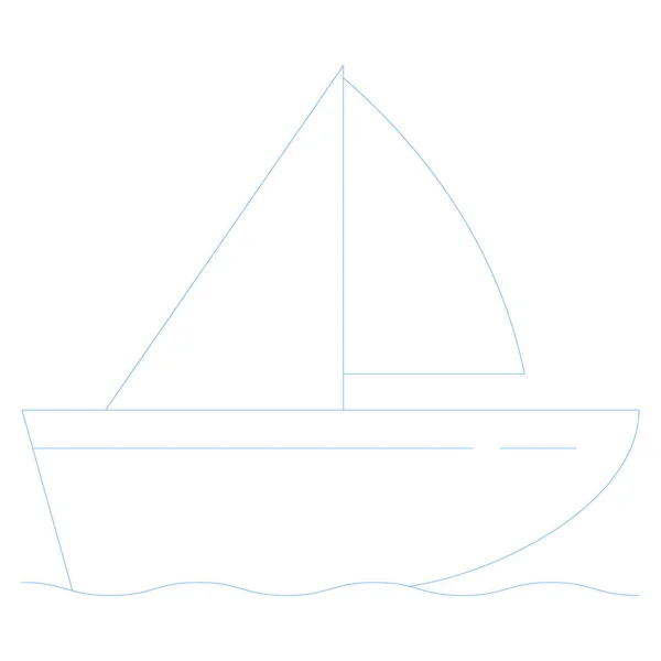 Yacht Boot Web Vektor Symbol — Stockvektor