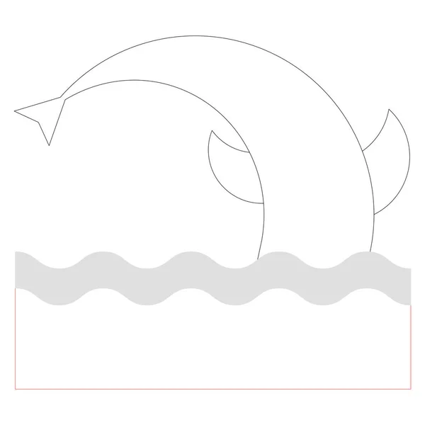 海洋与海洋线图标 — 图库矢量图片