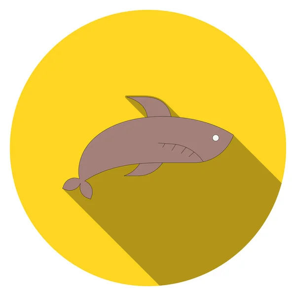 Meer Und Meereslinie Symbol Hai — Stockvektor
