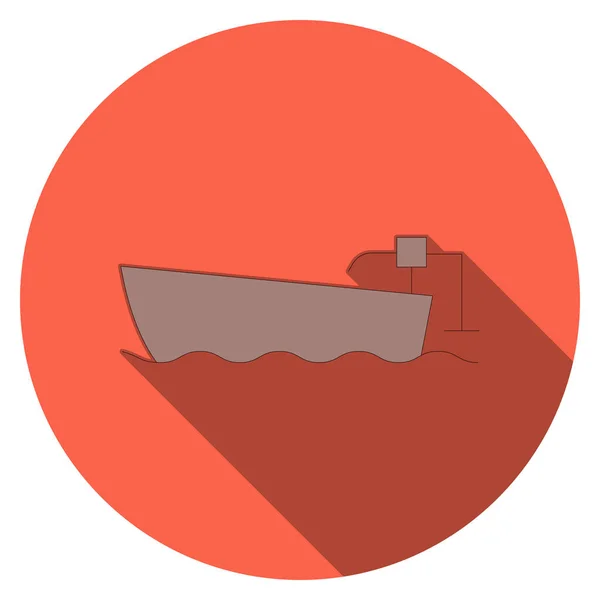Óceán Tengervonal Ikonok Motorcsónak Vektor Illusztráció — Stock Vector