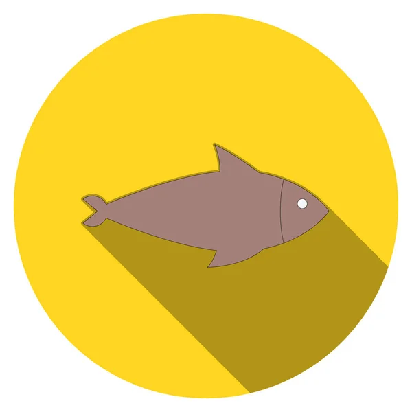 魚の海線アイコン — ストックベクタ