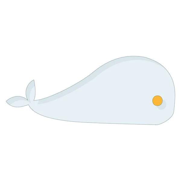 Ocean Sea Line Icon Whale — 스톡 벡터