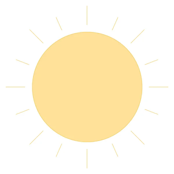 Güneş Işığı Hava Durumu Için Düz Hava Simgeleri — Stok Vektör