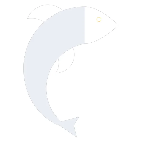 Ikona Oceanu Morza Dla Oceanu Morza Ryby — Wektor stockowy