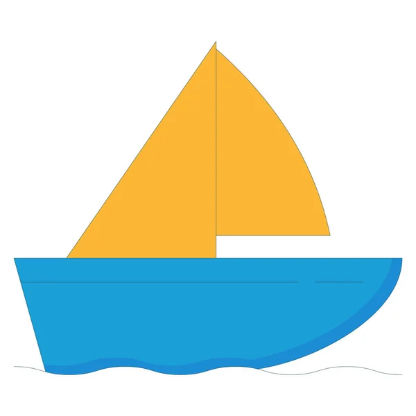 Yacht Boot Web Vektor Symbol — Stockvektor