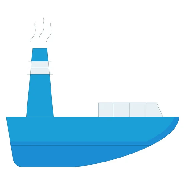 Ocean Sea Line Icon Boat — 스톡 벡터