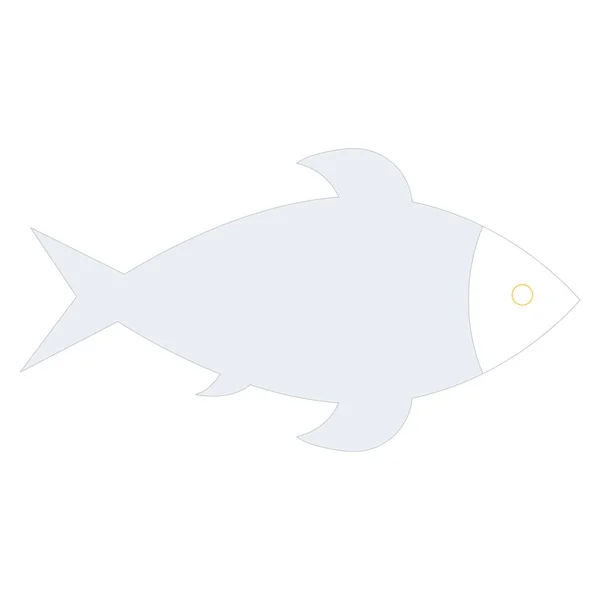 Ikona Oceanu Morza Ryby — Wektor stockowy