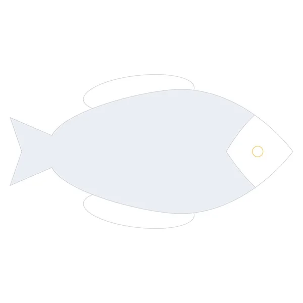 Ікона Океанської Морської Ліній Риба — стоковий вектор