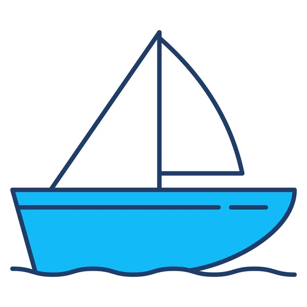 Yacht Boot Web Vektor Symbol — Stockvektor