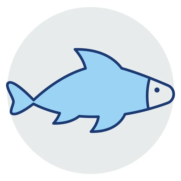 Значок Лінії Океану Моря Риби — стоковий вектор
