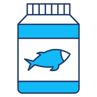 Okyanus ve deniz çizgisi simgesi. balık