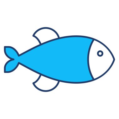 Balıklar için okyanus ve deniz çizgisi simgesi 