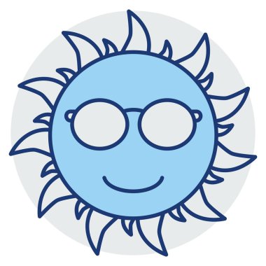 Okyanus ve Deniz Çizgisi simgesi, güneş