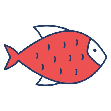 Balıklar için okyanus ve deniz çizgisi simgesi 