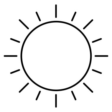 Güneş ışığı ve hava durumu için Düz Hava simgeleri