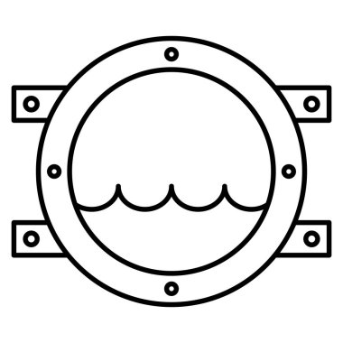 Okyanus ve Deniz Çizgisi simgesi, pencere penceresi