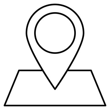 Okyanus ve Deniz Hattı ikonu. işaretleyici