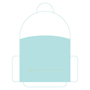 bagpack ikon vektör illüstrasyonu 