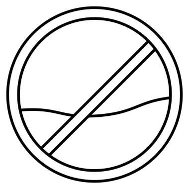 Yasaklama işareti vektör illüstrasyon 