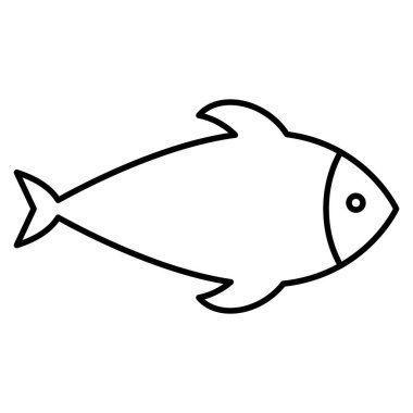 Balıklar için okyanus ve deniz çizgisi simgesi 