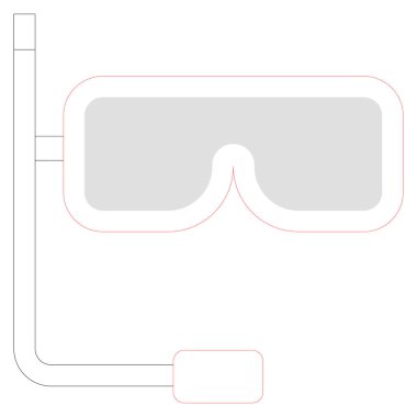 Okyanus ve Deniz Hattı Ayrıntılı simge. maske