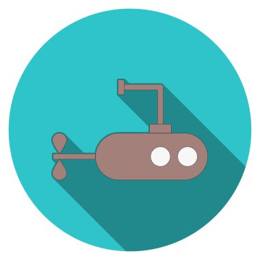 Okyanus ve Deniz Hattı Ayrıntılı simge. denizaltı