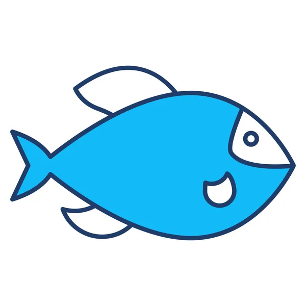 Symbole Für Fisch Und Meereslinie — Stockvektor