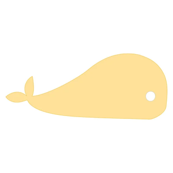 Ocean Sea Line Icon Whale — ストックベクタ