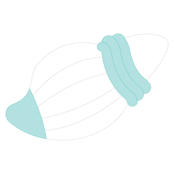 Symbol Für Meer Und Meereslinie Muschel — Stockvektor