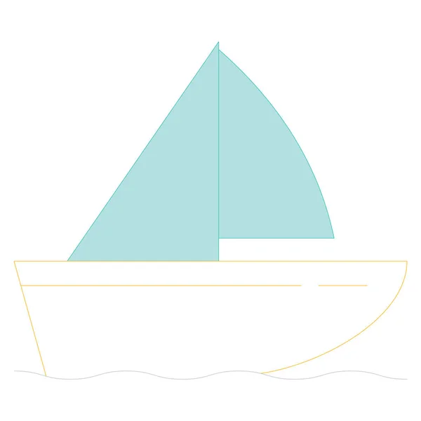 Yacht Boot Web Vektor Symbol — Stockvektor