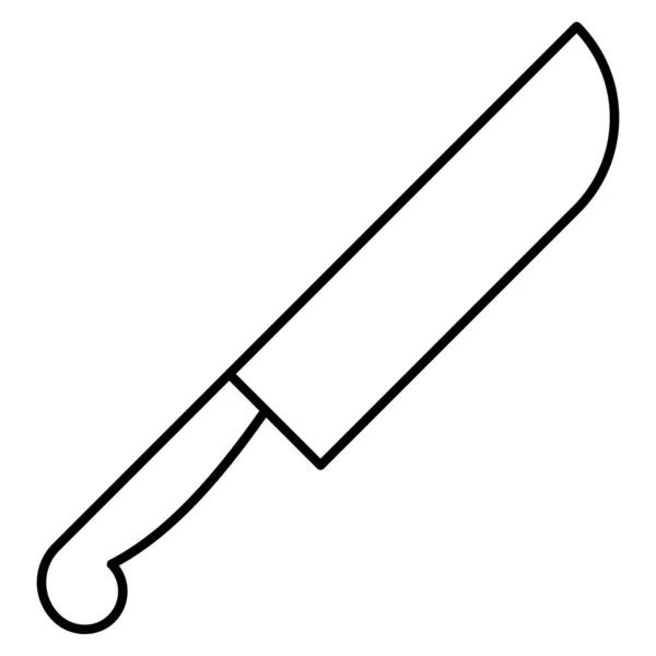 Значок Ocean Sea Line Нож Морепродукты — стоковый вектор
