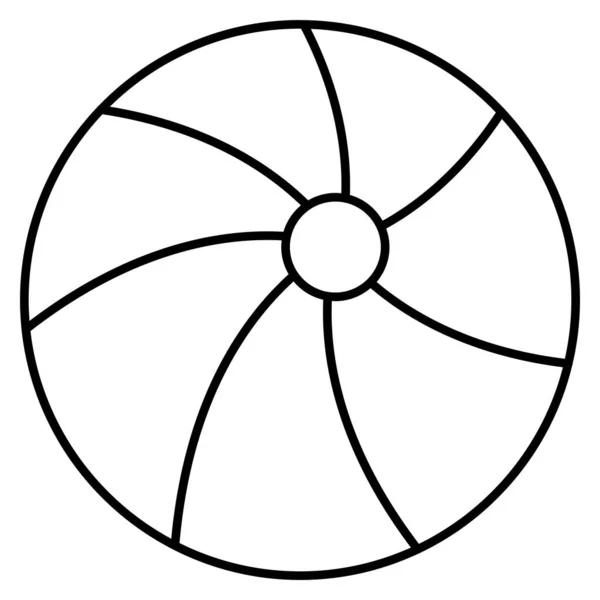 Значок Линии Океана Моря Мяча — стоковый вектор