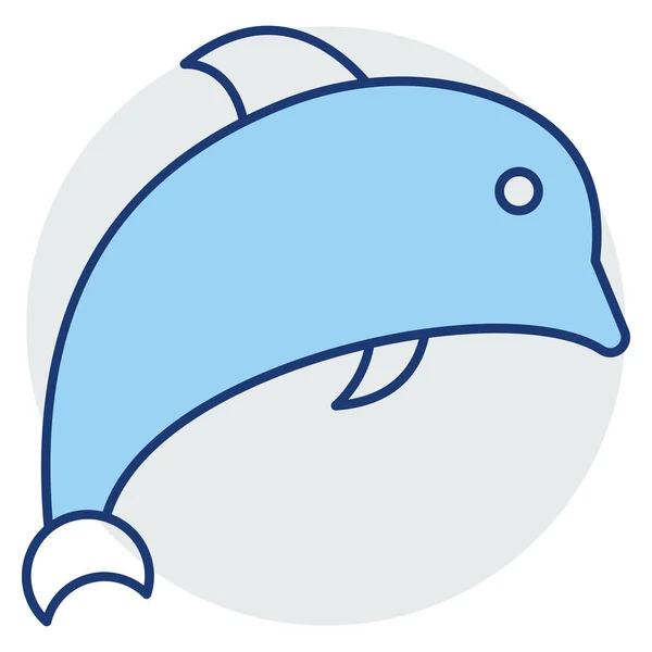 Delphin Icon Vektor Illustration — Stockvektor