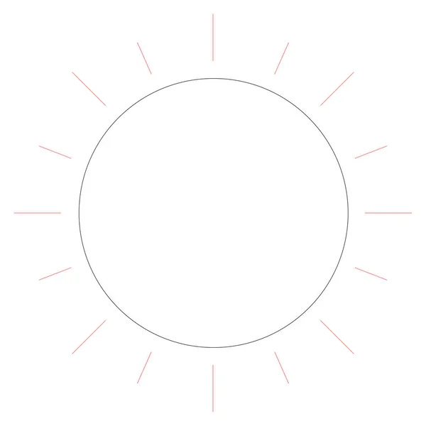 Ікона Ocean Sea Line Сонце — стоковий вектор