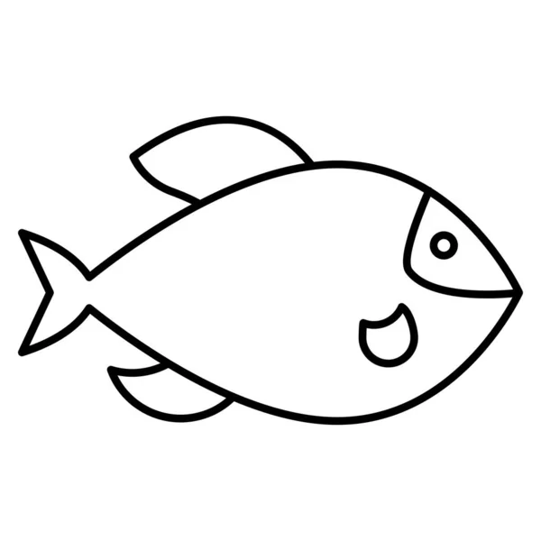 魚の海線アイコン — ストックベクタ