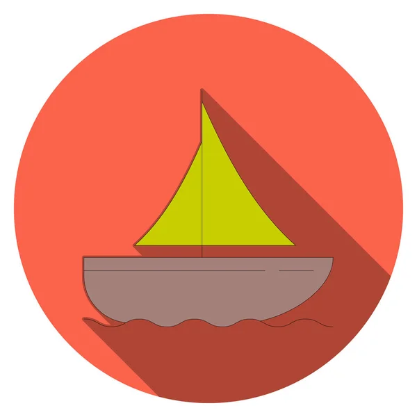Meer Und Meereslinie Detailliertes Symbol Boot — Stockvektor