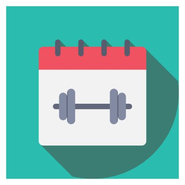 Tarih ve ay için sağlıklı yaşam Düz simgesi 