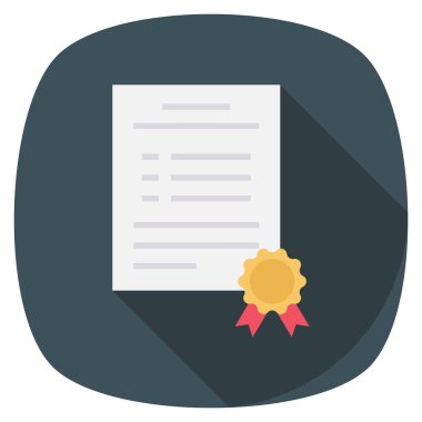 Management Flat icons for degree  & medal 