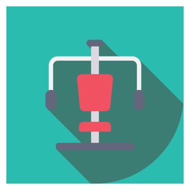 Spor ve beden eğitimi için sağlıklı yaşam düz simgesi