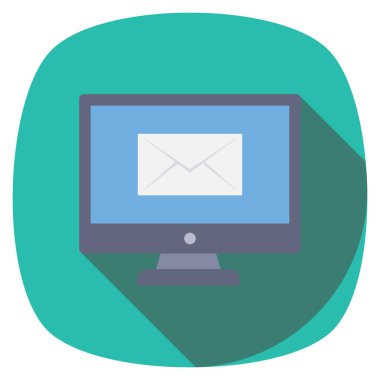 İleti & zarfı için Düz simge başlat 