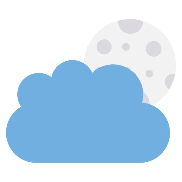 Weather Flat Icon Moon Crescent — 스톡 벡터