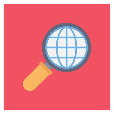 Management Flat icon  for world  & map 