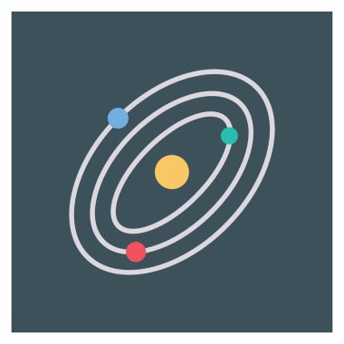 Planets Flat icons for milky way  & macrocosm