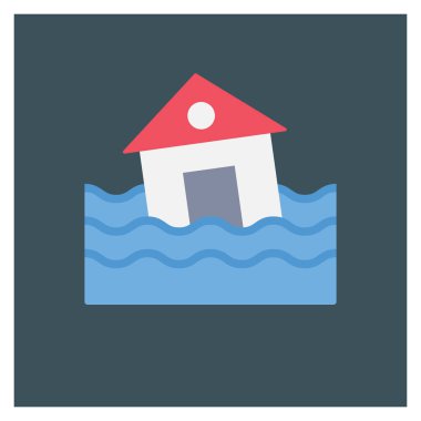 Su ve yıkım için hava durumu simgeleri