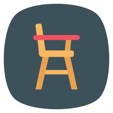 Masa ve sandalye için düz mobilya simgeleri